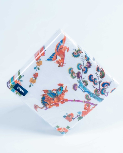Gabinet Porcelanowy | serwetki papierowe z motywem skrzydlatych smoków