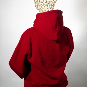Bluza z kapturem bordowa | Rozmiar M - 2